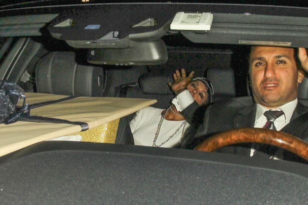 AKM-GSI
Kris Jenner is partied out in the back of a car