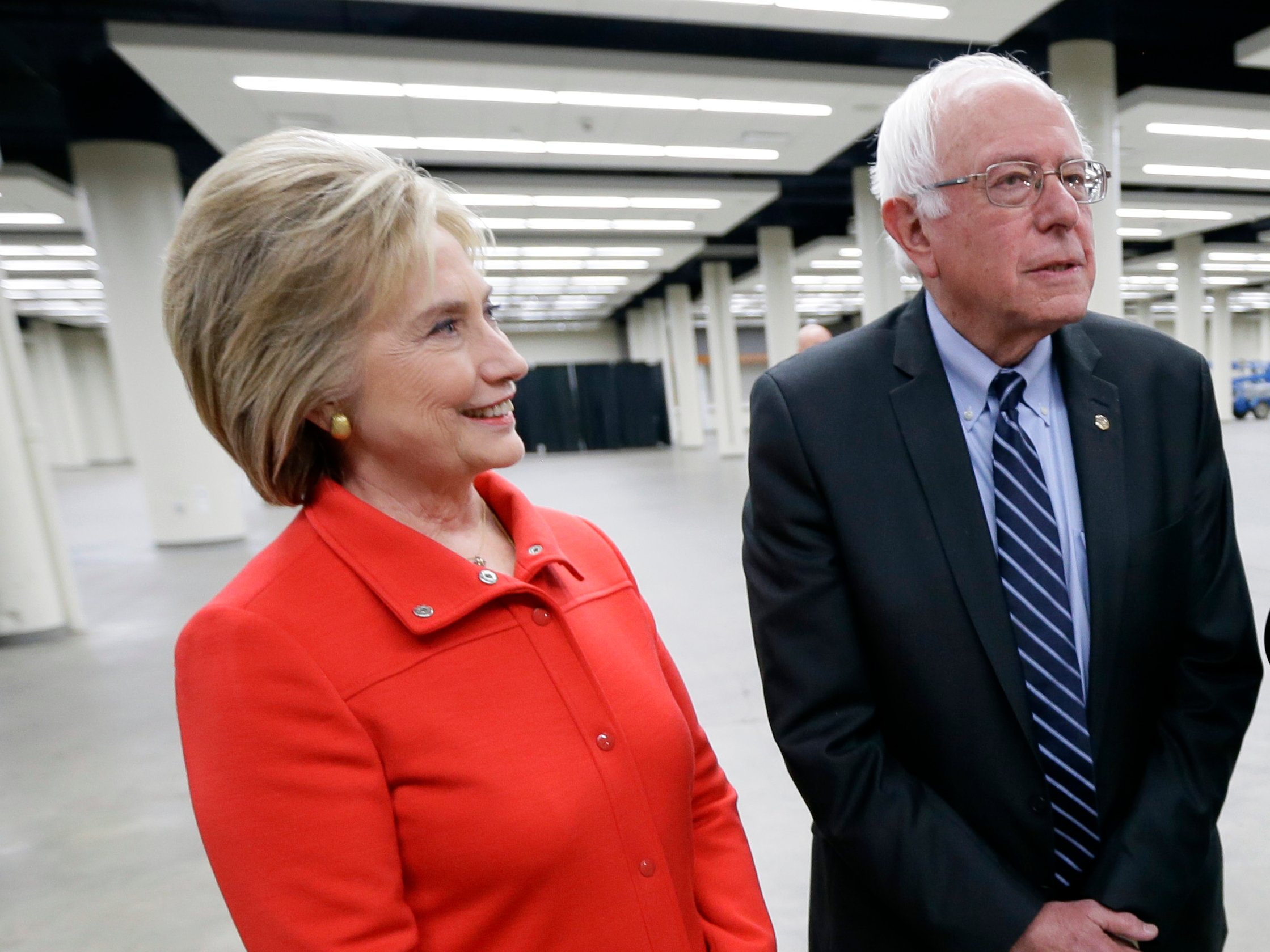 Former Secretary of State Hillary Clinton and Sen. Bernie Sanders