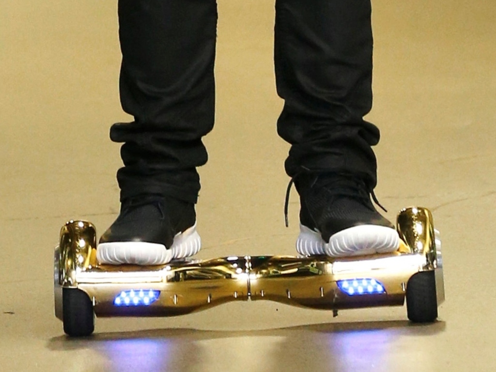 Seattle Seahawks wide receiver B.J. Daniels rides a'hoverboard.'If you have a hoverboard keep it out of New York