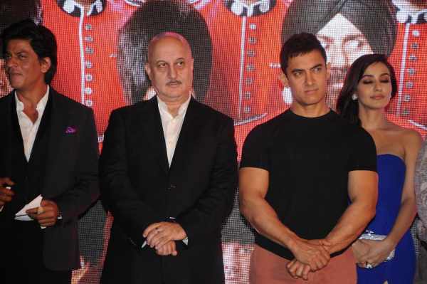 Aamir Khan With Anupam Kher & Shahrukh Khan