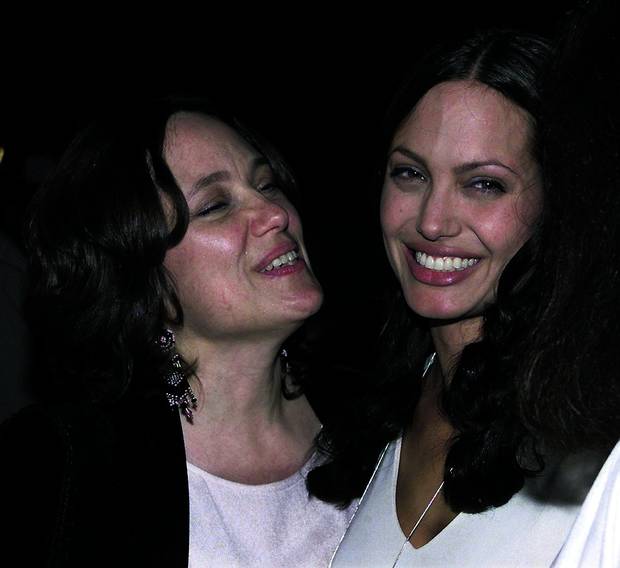 Actress Angelina Jolie and her late mother Marcheline who died from breast cancer