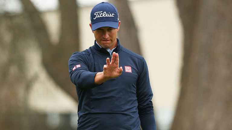 Adam Scott during the pro-am ahead of the Australian Masters