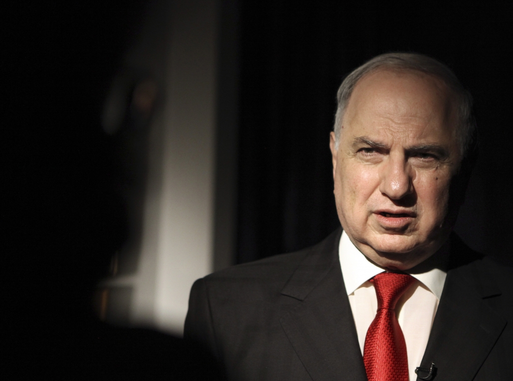 Ahmad Chalabi speaks in 2010 during an interview with The Associated Press in Baghdad