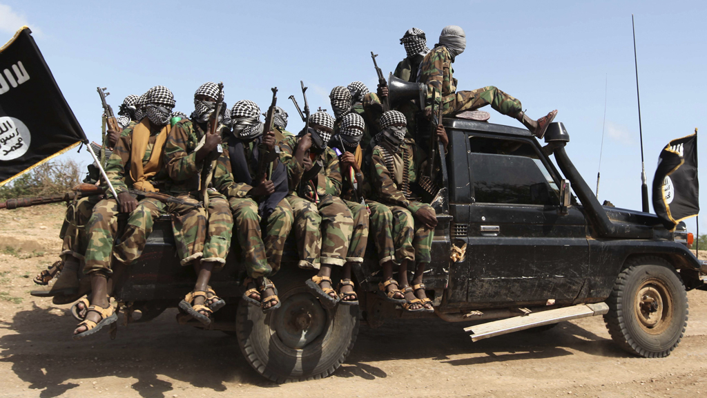 Al shabaab militants in Somalia