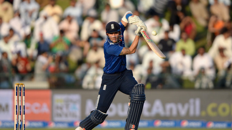 Alex Hales struck his maiden ODI hundred as England posted 283-5 in Abu Dhabi