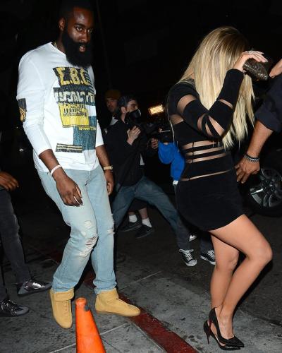 Khloe Kardashian and boyfriend Houston Rockets shooting guard James Harden celebrates Kylie Jenner's 18th birthday