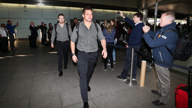 All Blacks captain Richie Mc Caw at Heathrow Airport at the start of the journey back to New Zealand on Monday