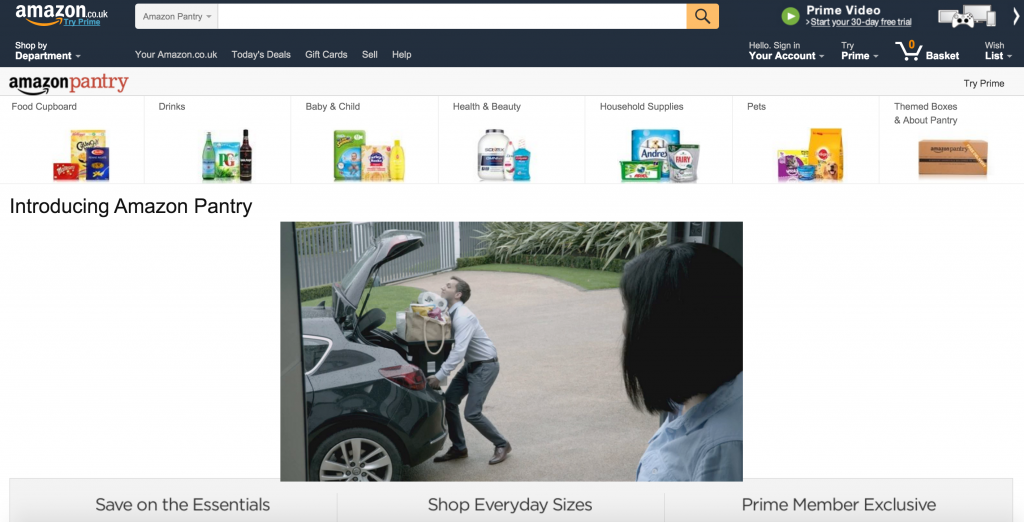 Amazon takes aim at United Kingdom supermarkets with launch of Pantry service