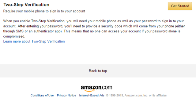 How to enable two-factor authentication on Amazon.com accounts