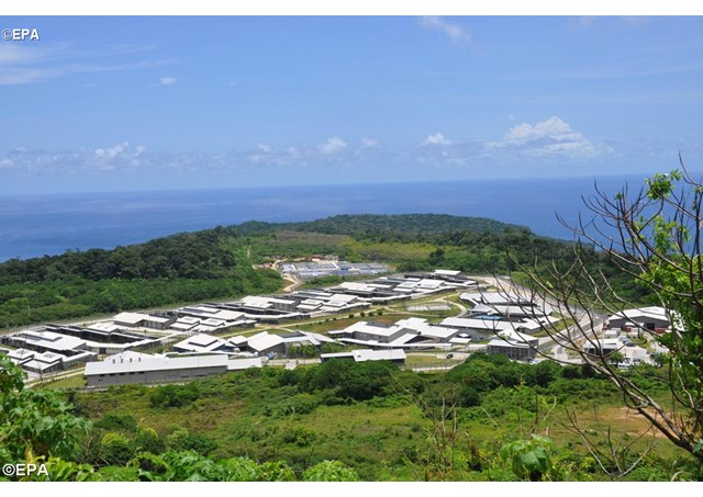 An aerial view of the Christmas Island detention centre- EPA