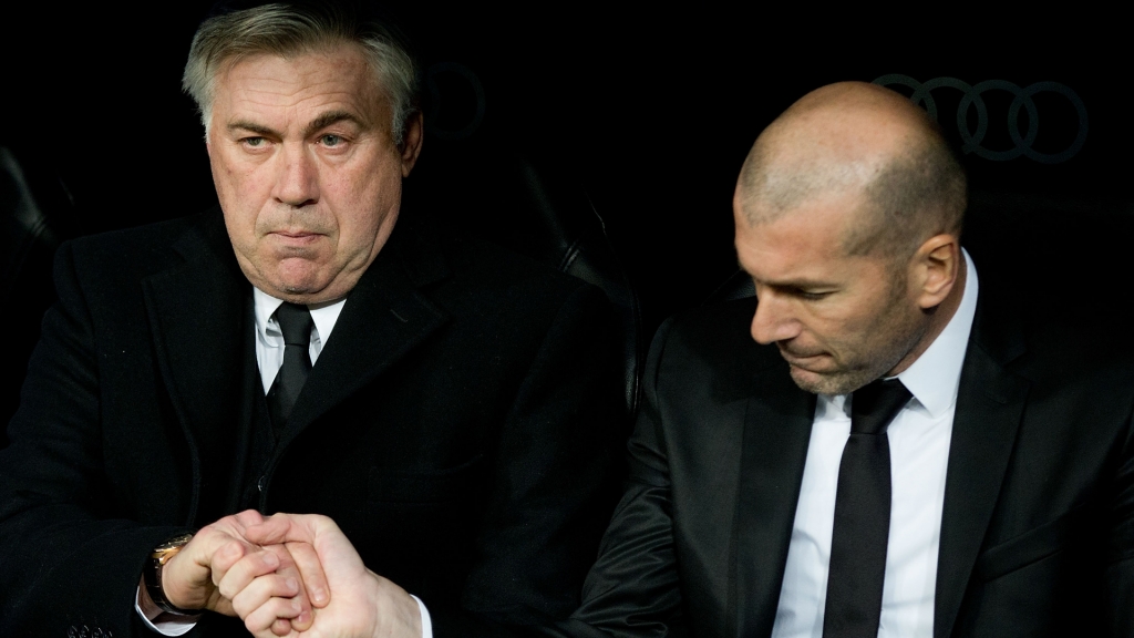 Carlo Ancelotti and Zinedine Zidane