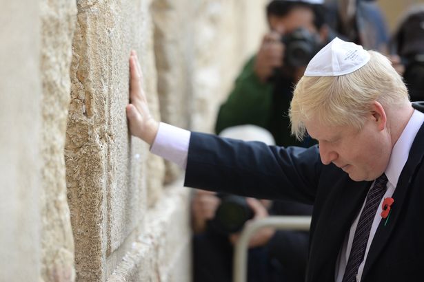 The Mayor of London Boris Johnson visits the Dome of the Rock