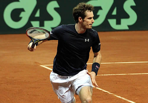 Andy Murray in action in Ghent