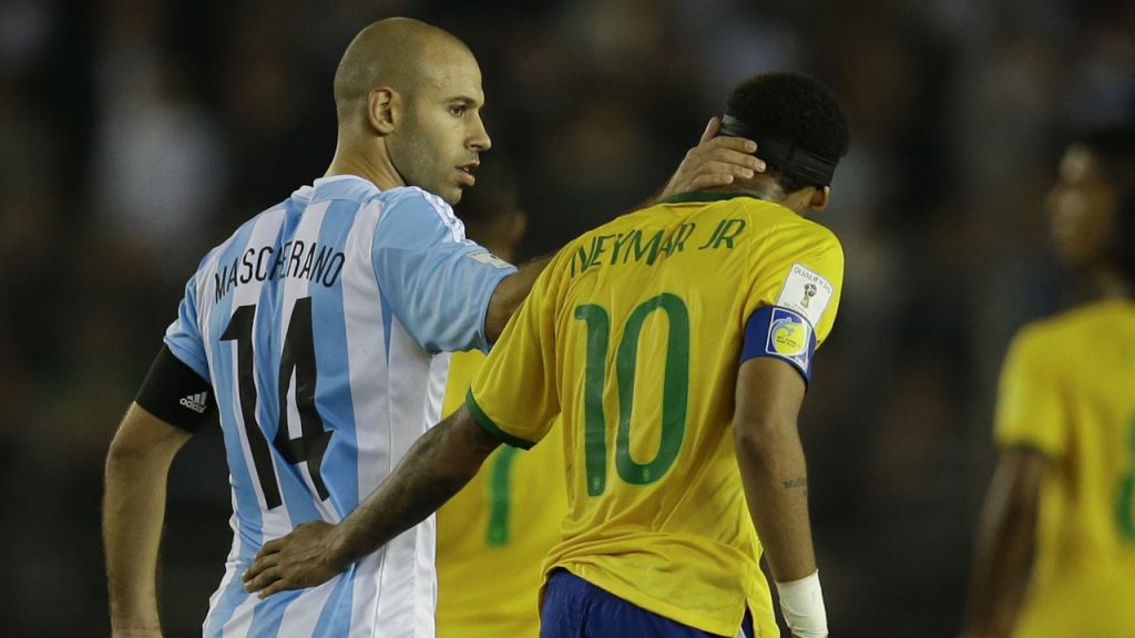 Argentina and Brazil have drawn 1-1 in a World Cup qualifier in Buenos Aires