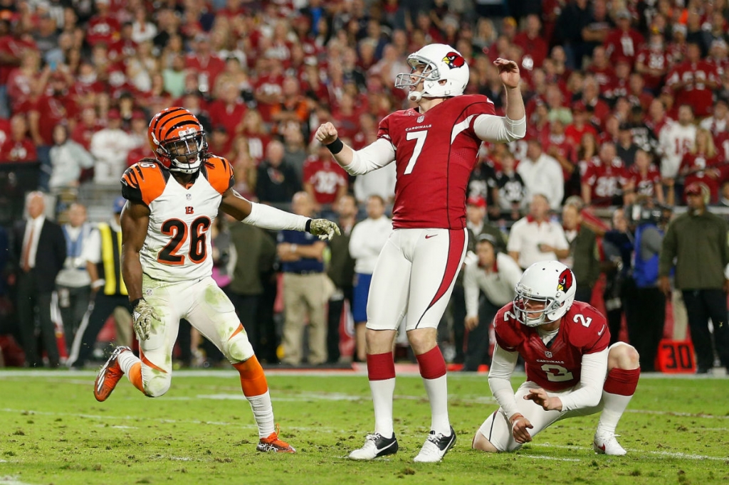 Arizona Cardinals kicker Chandler Catanzaro won the game with a late field goal against the Cincinnati Bengals