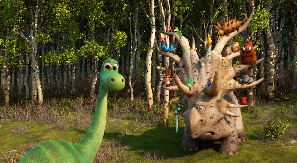 Arlo meets the funny Pet Collector a Styracosaurus