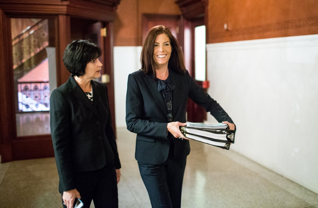 Attorney General Kathleen Kane arrives for Board of Pardons meeting