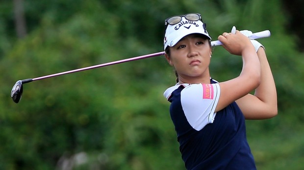 Lydia Ko who won a car before play follows the fortunes of a shot on her way to a birdie at the sixth hole in the opening round of the LPGA Tour Championship in Florida