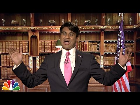 Not exactly known for his impressions comedian Aziz Ansari pulled out a spot-on Bobby Jindal on last night’s Tonight Show Starring Jimmy Fallon