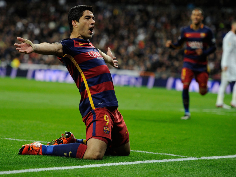 Luis Suarez scored two goals in El Clasico