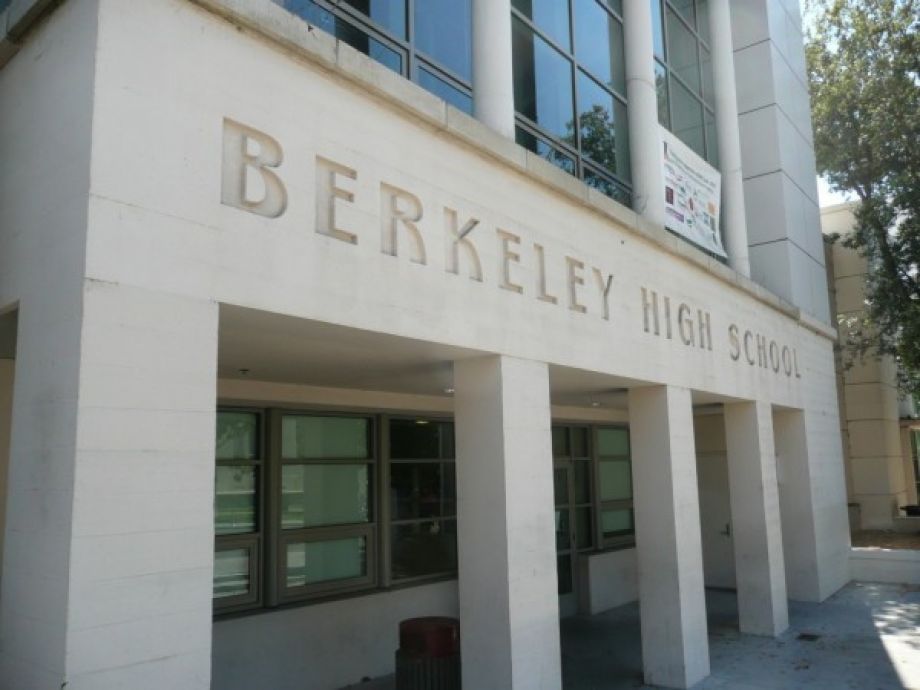 Hundreds of Berkeley High School students walked out of class to protest a racist message left on a computer screen