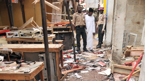 Explosion blamed on Nigeria's Boko Haram kills 32, wounds 80