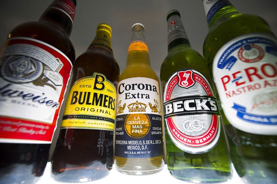 Under one roof — Budweiser Corona and Beck’s from AB InBev and Peroni and Bulmers from SABMiller