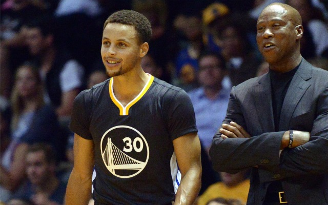 Byron Scott tells Steph Curry that the Showtime Lakers can beat the Warriors