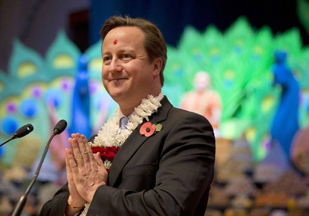 British Prime Minister David Cameron greets Indian Diaspora on Diwali