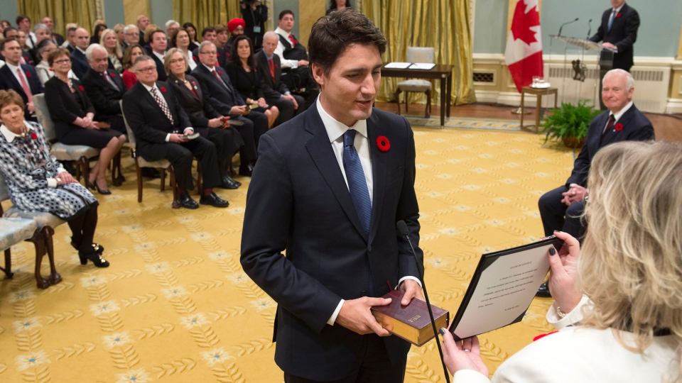 Trudeau to be sworn in as Canada's new prime minister