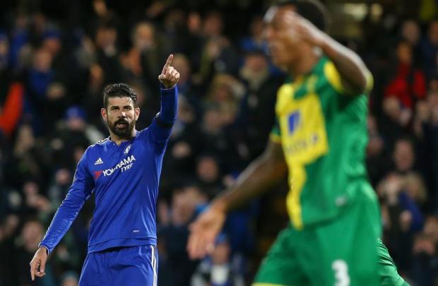 Diego Costa scored his first goal for Chelsea in seven games in the victory over Norwich City at Stamford Bridge