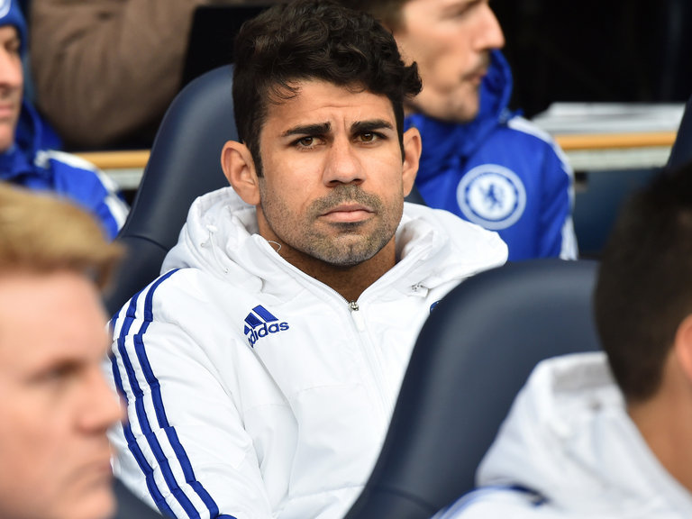 Diego Costa took exception to being on the bench