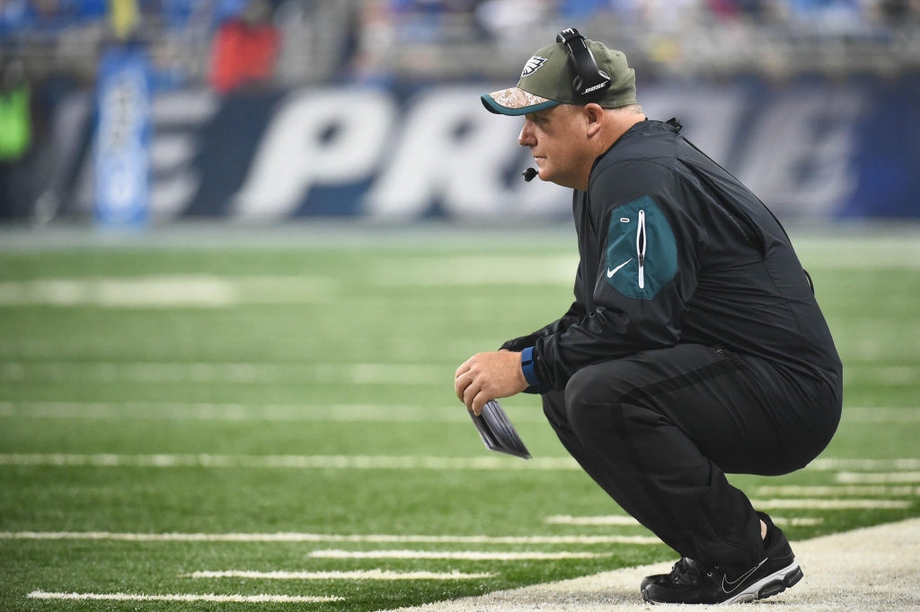 Nov 26 2015 Detroit MI USA Philadelphia Eagles head coach Chip Kelly during the fourth quarter of a NFL game on Thanksgiving against the Detroit Lions at Ford Field. Detroit won 45-14. Mandatory Credit Tim Fuller-USA TODAY Sports