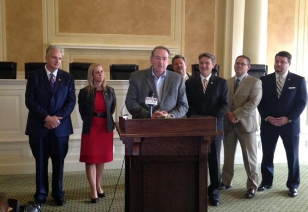 Mike Huckabee in Little Rock for presidential campaign