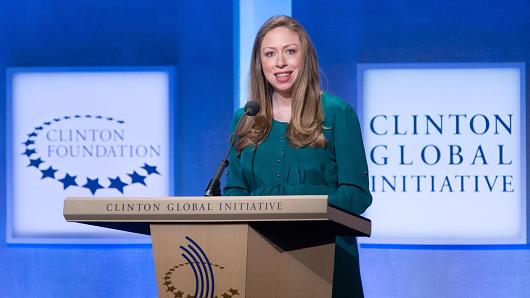 Chelsea Clinton speaks at the 2014 CGI annual meeting in New York