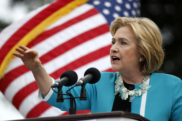 Democratic presidential candidate Hillary Rodham Clinton speaks to the crowd at the Jenkins Orphanage in North Charleston S.C. Saturday Nov. 21 2015 dur