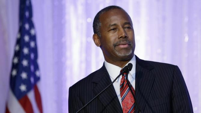 Republican presidential candidate Ben Carson spoke Friday in Palm Beach Gardens Fla