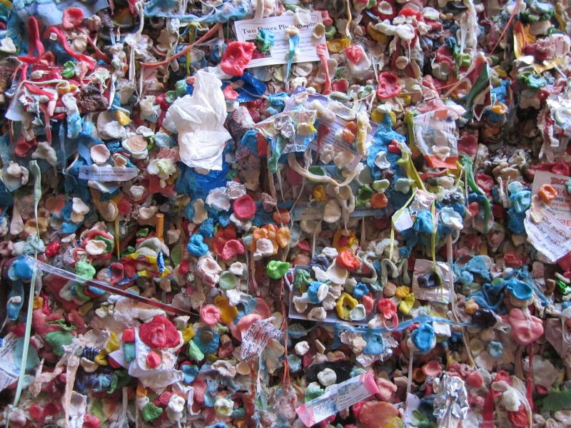 20 years of gum wads are melted off of Seattle's famous Gum Wall