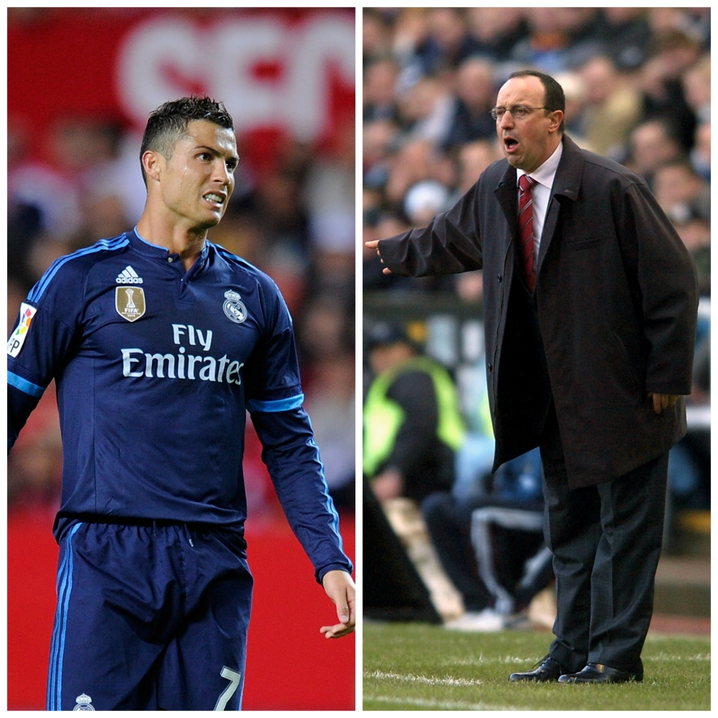 Cristiano Ronaldo and Rafa Benitez