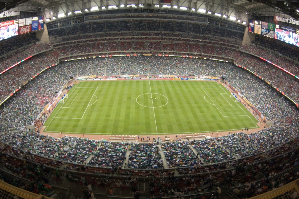 Crowd at Reliant Stadium. USA and Mexico tied 2-2 in an international friendly at Reliant Stadium Houston Texas