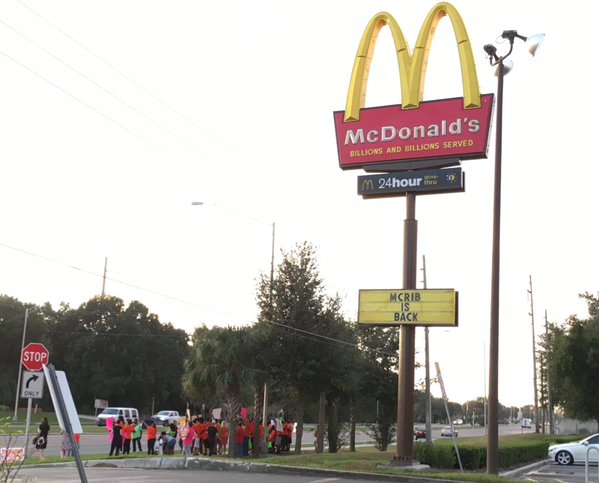 Fast Food Workers Protest Minimum Wage