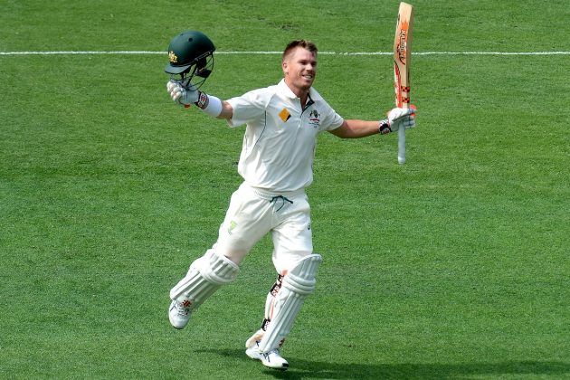 David Warner scored the 13th century of his career as Australia posted 389 for 2 on the opening day