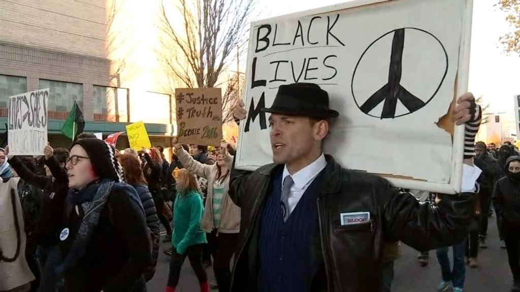 Black Lives Matter protest marches through NE Portland