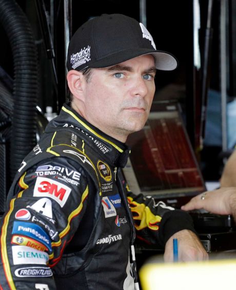 Jeff Gordon who is retiring after today's race was all business as he awaited Saturday's final practice session at Homestead Fla