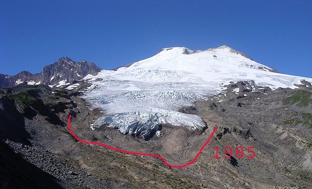 Easton Glacier Retreat Mount Baker Washington US