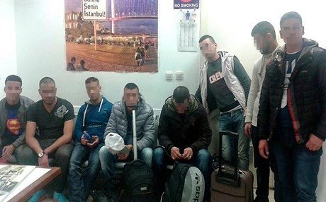 Eight suspects arrived at the airport from Casablanca