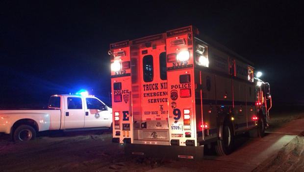 Emergency crews respond after reports of a plane crash in the waters off Breezy Point in Queens New York