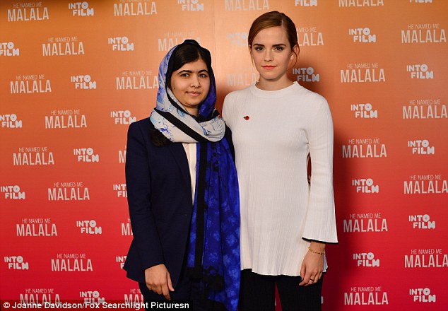 The actress interviewed the Nobel Peace Prize Laureate after a screening of