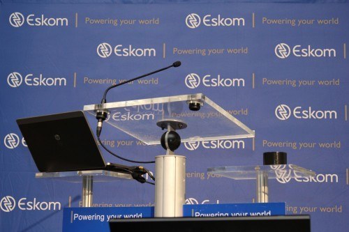 Empty podium Eskom