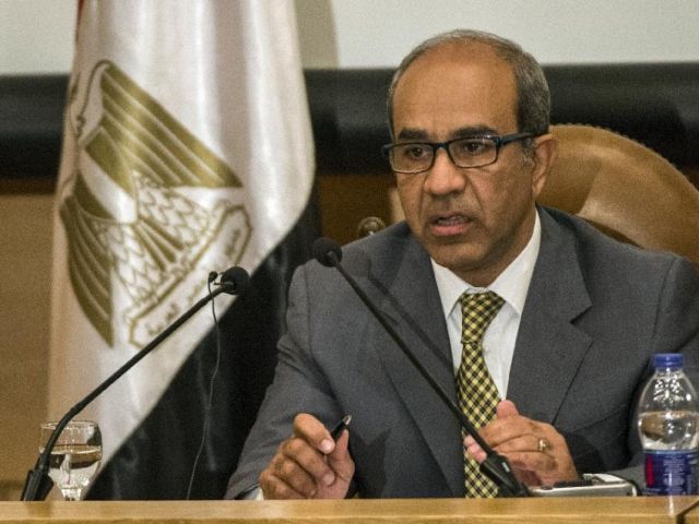 Ayman el-Mokkadem the head of the team investigating the crash of the Russian airliner speaks to the press at the Ministry of Civil Aviation in Cairo